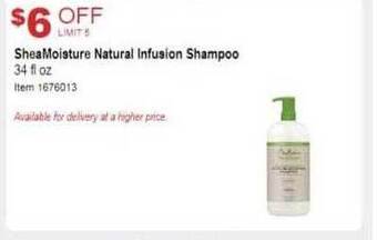Costco Sheamoisture natural infusion shampoo offer