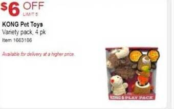 Costco Kong pet toys offer