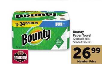 Safeway Bounty paper towel offer