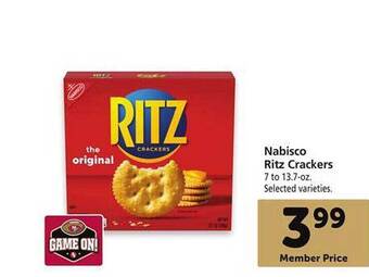 Safeway Nabisco ritz crackers offer