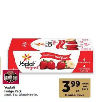 Safeway Yoplait fridge pack offer