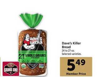 Safeway Dave's killer bread offer