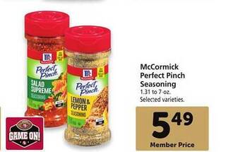 Safeway Mccormick perfect pinch seasoning offer