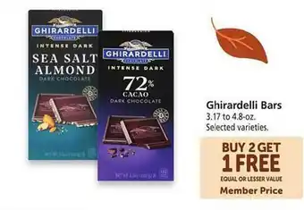 Safeway Ghirardelli bars offer