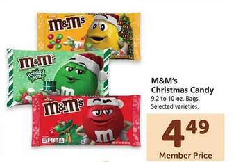 Safeway M&m's christmas candy offer