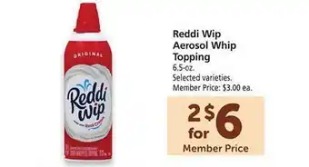 Safeway Reddi wip aerosol whip topping offer