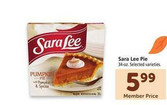 Safeway Sara lee pie offer