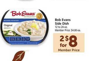 Safeway Bob evans side dish offer