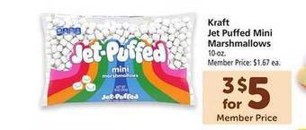 Safeway Kraft jet puffed mini marshmallows offer
