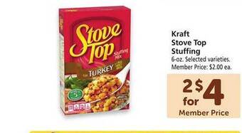 Safeway Kraft stove top stuffing offer