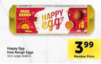 Safeway Happy egg free range eggs offer