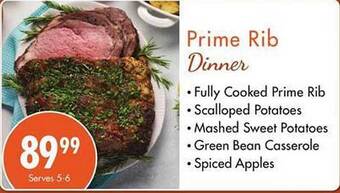 Safeway Prime rib dinner offer