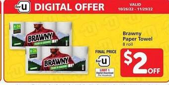 Safeway Brawny paper towel offer