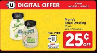 Safeway Marie's salad dressing offer