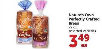Safeway Nature's own perfectly crafted bread offer