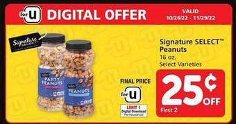 Safeway Signature select peanuts offer