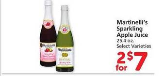 Safeway Martinelli's sparkling apple juice offer