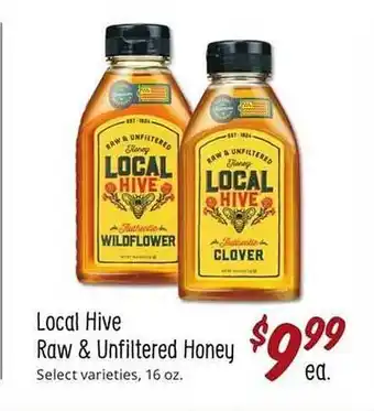 Sprouts Farmers Market Local hive raw & unfiltered honey offer