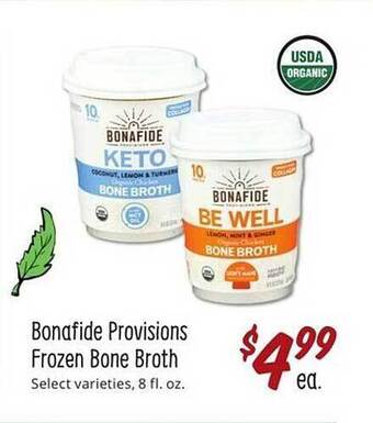 Sprouts Farmers Market Bonafide provisions frozen bone broth offer