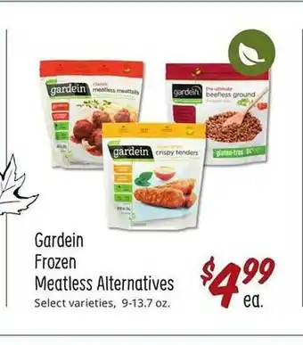 Sprouts Farmers Market Gardein frozen meatless alternatives offer