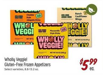 Sprouts Farmers Market Wholly veggie! gluten-free frozen appetizers offer