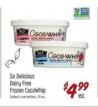 Sprouts Farmers Market So delicious dairy free frozen cocowhip offer