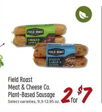 Sprouts Farmers Market Field roast meat & cheese co. plant-based sausage offer