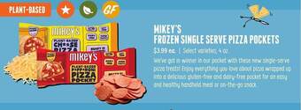 Sprouts Farmers Market Mikey's frozen single serve pizza pockets offer