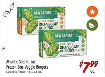 Sprouts Farmers Market Atlantic sea farms frozen sea-veggie burgers offer