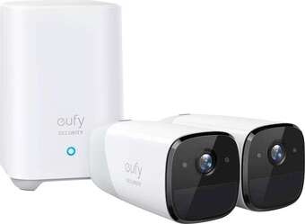Best Buy Eufy security - eufycam 2 pro 2-camera indoor/outdoor wireless 2k 16g home security system - white offer
