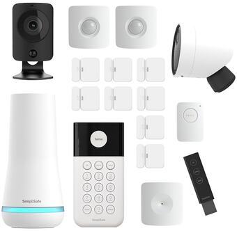 Best Buy Simplisafe - home security system with indoor and outdoor cameras - 17 piece system - white offer