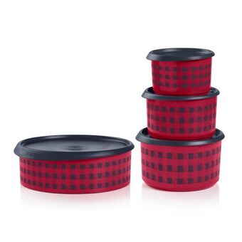 Tupperware Holiday buffalo plaid collection (red) offer