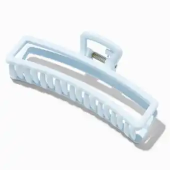 Claire's Ice blue large rectangle hair claw offer