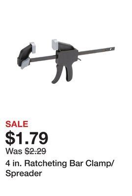 Harbor Freight Tools 4 in. ratcheting bar clamp/spreader offer