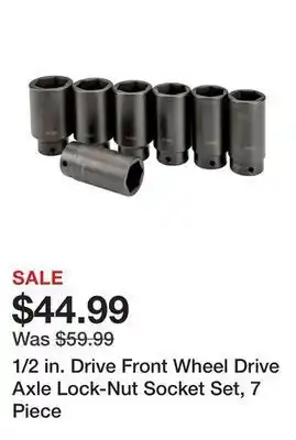 Harbor Freight Tools 1/2 in. drive front wheel drive axle lock-nut socket set, 7 piece offer