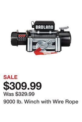 Harbor Freight Tools 9000 lb. winch with wire rope offer