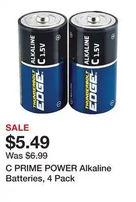 Harbor Freight Tools C prime power alkaline batteries, 4 pack offer