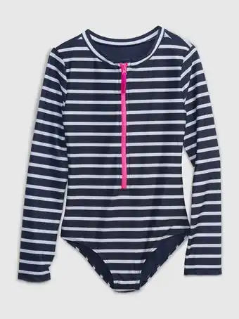Gap Kids Kids recycled zipper rash guard swim one-piece offer