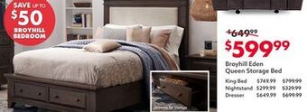 Big Lots Broyhill eden queen storage bed offer