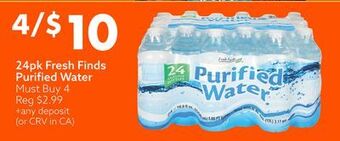 Big Lots 24pk fresh finds purified water offer