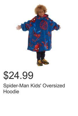 Costco Spider-man kids' oversized hoodie offer