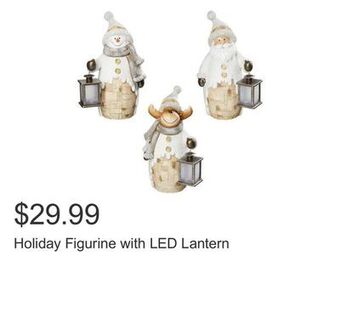 Costco Holiday figurine with led lantern offer