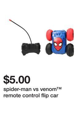 Five Below Spider-man vs venom™ remote control flip car offer