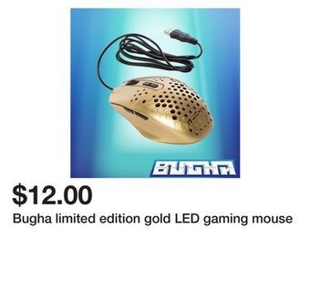 Five Below Bugha limited edition gold led gaming mouse offer