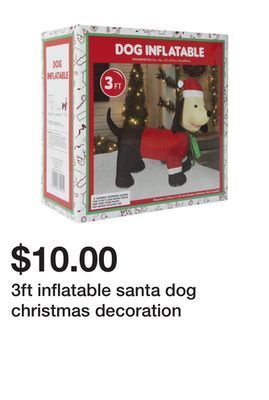 Five Below 3ft inflatable santa dog christmas decoration offer