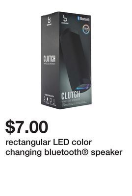 Five Below Rectangular led color changing bluetooth® speaker offer