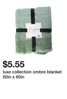 Five Below Luxe collection ombre blanket 50in x 60in offer