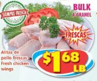 Savers Cost Plus Fresh Chicken wings offer