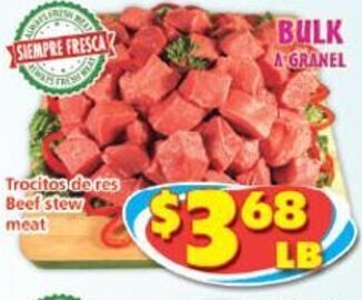 Savers Cost Plus Beef stew meat offer
