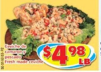 Savers Cost Plus Fresh made ceviche offer